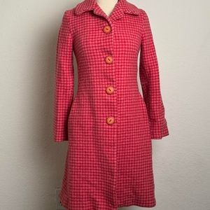 Pink plaid peacoat!